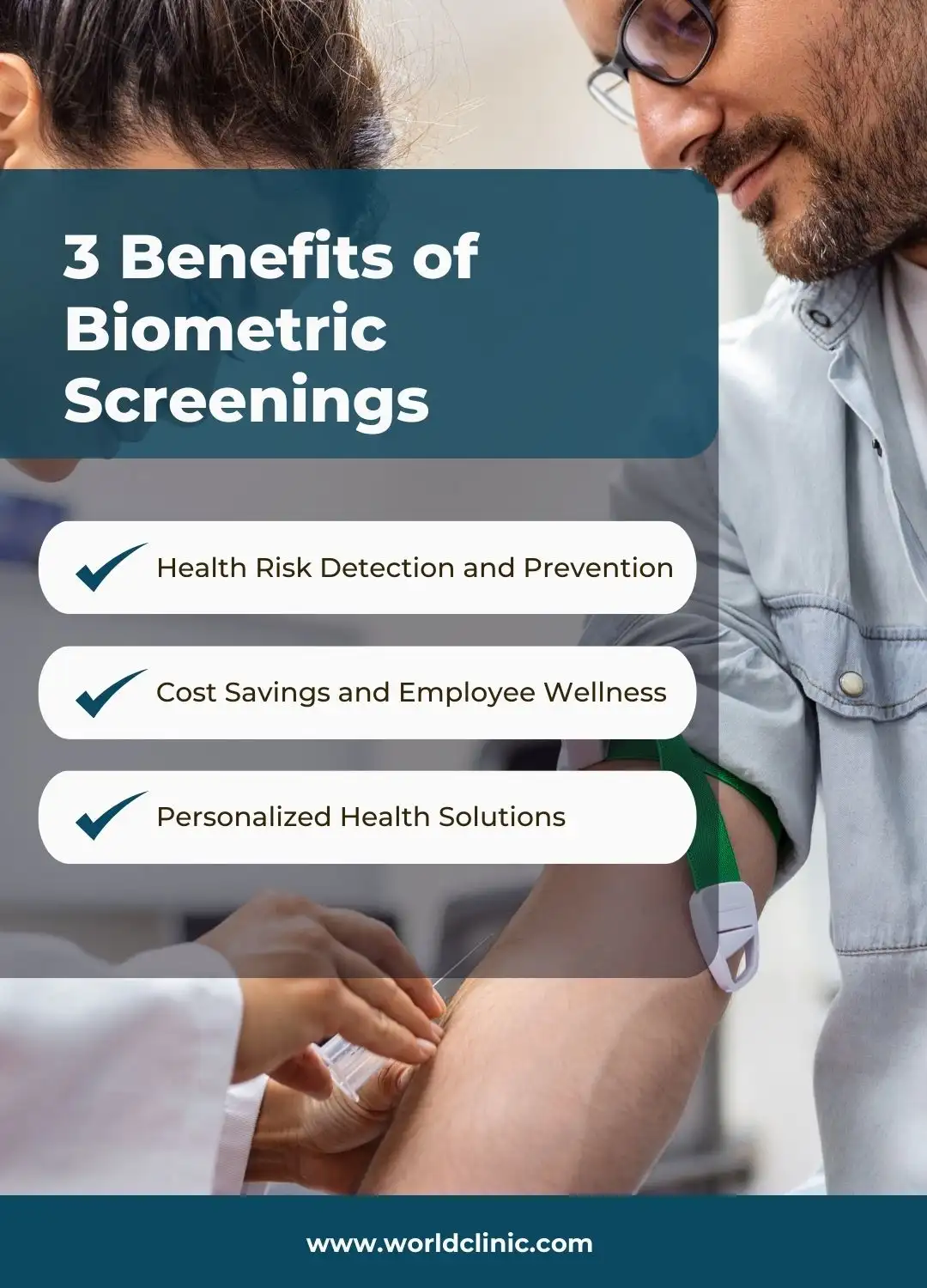 3 Benefits of Biometric Screenings infographic